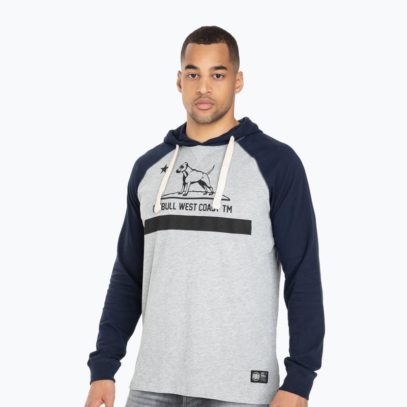 Pánská mikina Pitbull West Coast Hooded California 210 grey/dark navy