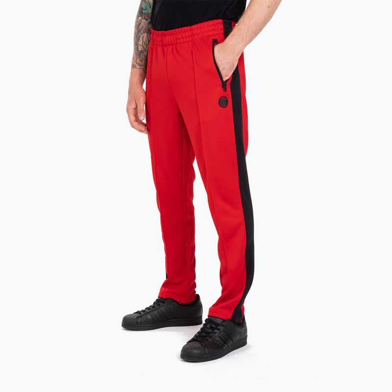 Pánské kalhoty Pitbull West Coast Oldschool Track Pants Raglan red