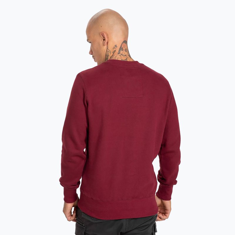 Pánská mikina Pitbull West Coast Crewneck Classic Logo burgundy 3