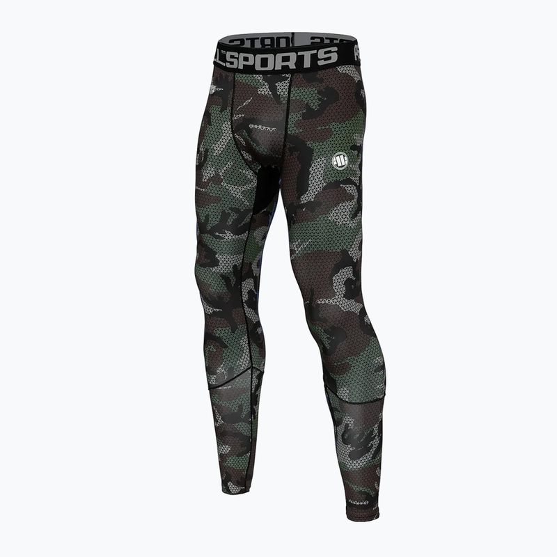Pánské legíny Pitbull West Coast Net Camo Woodland Camo woodland camo