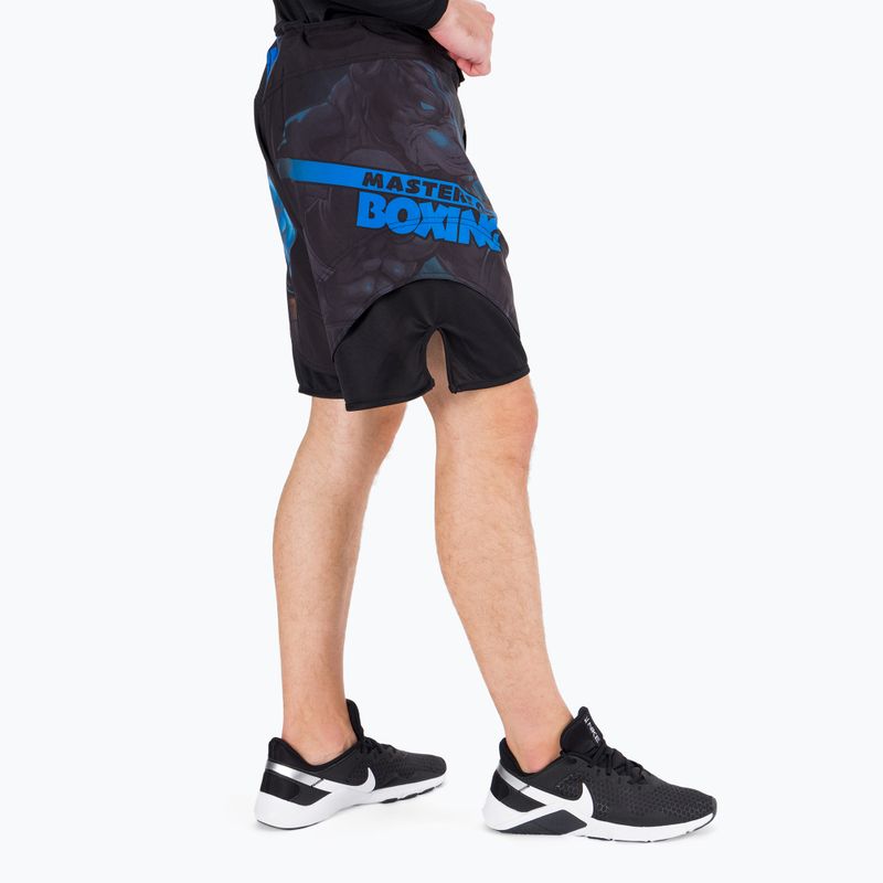 Pánské grapplingové šortky Pitbull West Coast Grappling Master Of Boxing black 3