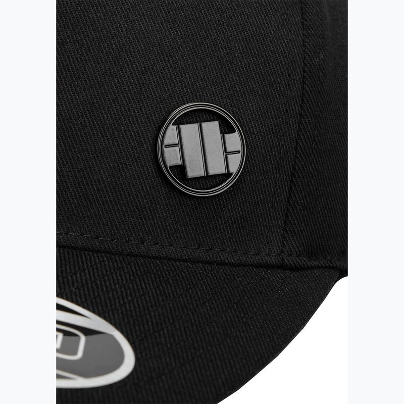 Pánská kšiltovka Pitbull West Coast Snapback Hook & Loop ,,3D Metal Logo" black 3