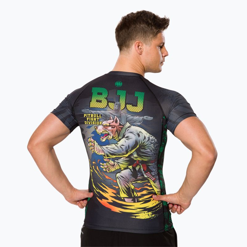 Pánský chránič na ramena Pitbull West Coast Rash T-S Masters Of BJJ black 3