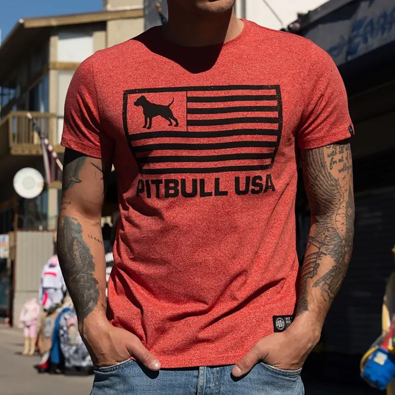 Pánské tričko Pitbull West Coast T-S Pitbull West Coast USA red 7