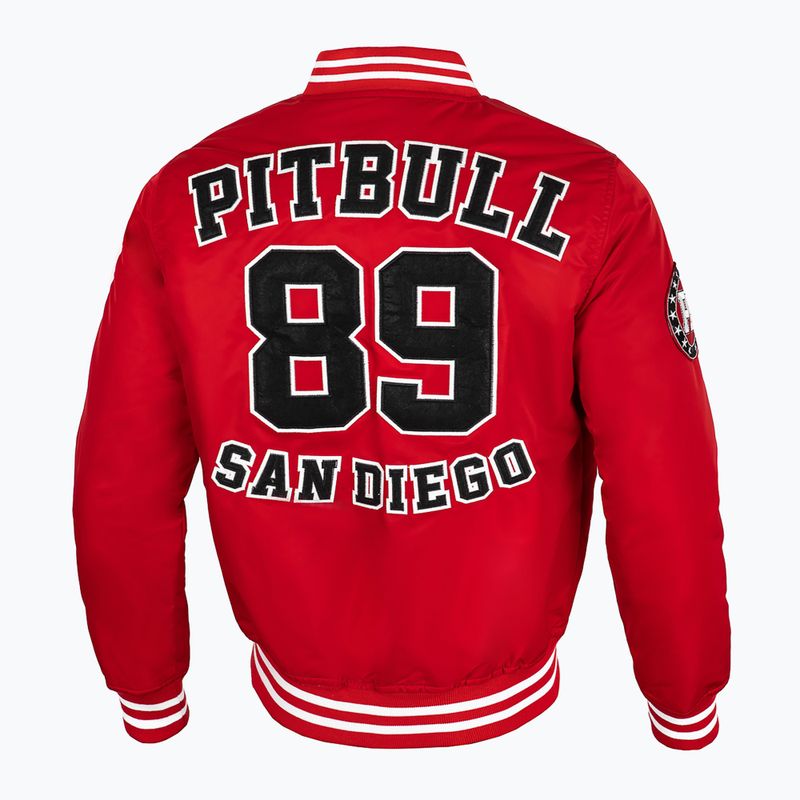 Pánská bunda Pitbull West Coast Silverwing Padded Varsity red 3