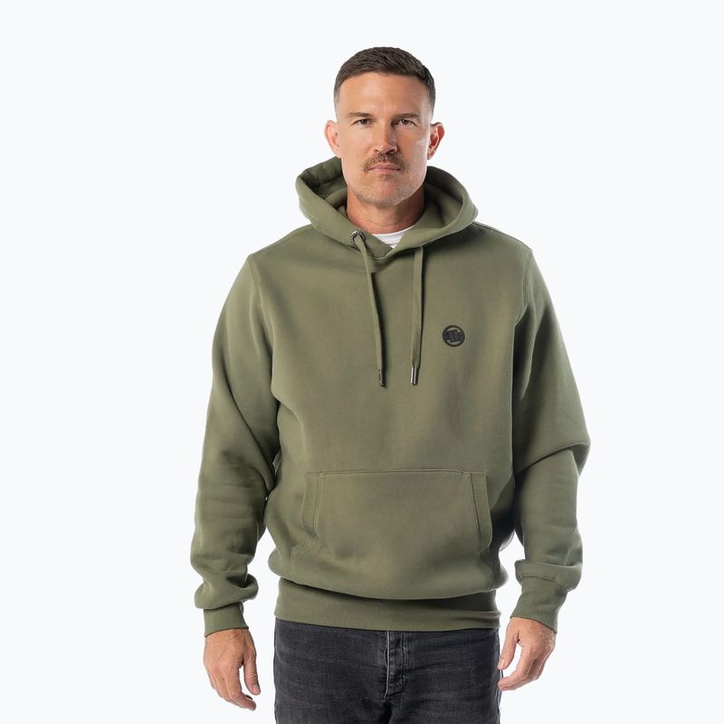 Pánská mikina Pitbull Small Logo Hooded olive