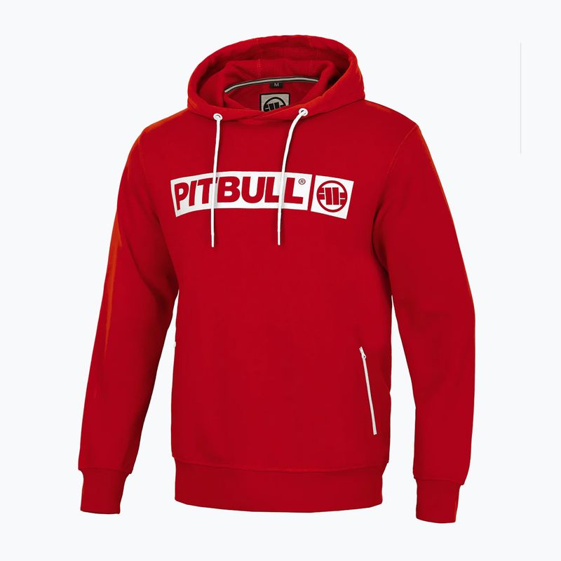 Pánská mikina Pitbull West Coast Hooded Hilltop Terry Group red 3