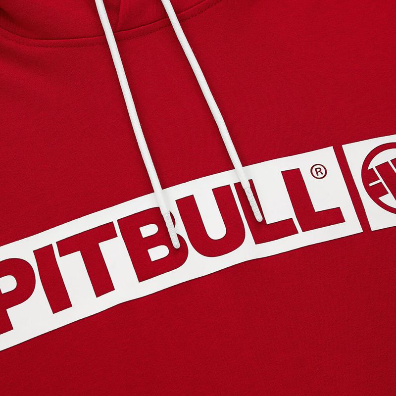Pánská mikina Pitbull West Coast Hooded Hilltop Terry Group red 6