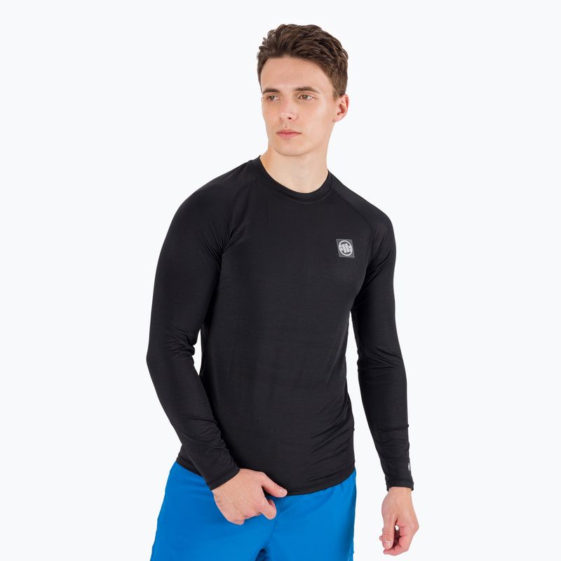 Pánský chránič Rashguard s dlouhým rukávem Pitbull West Coast Performance Small Logo black