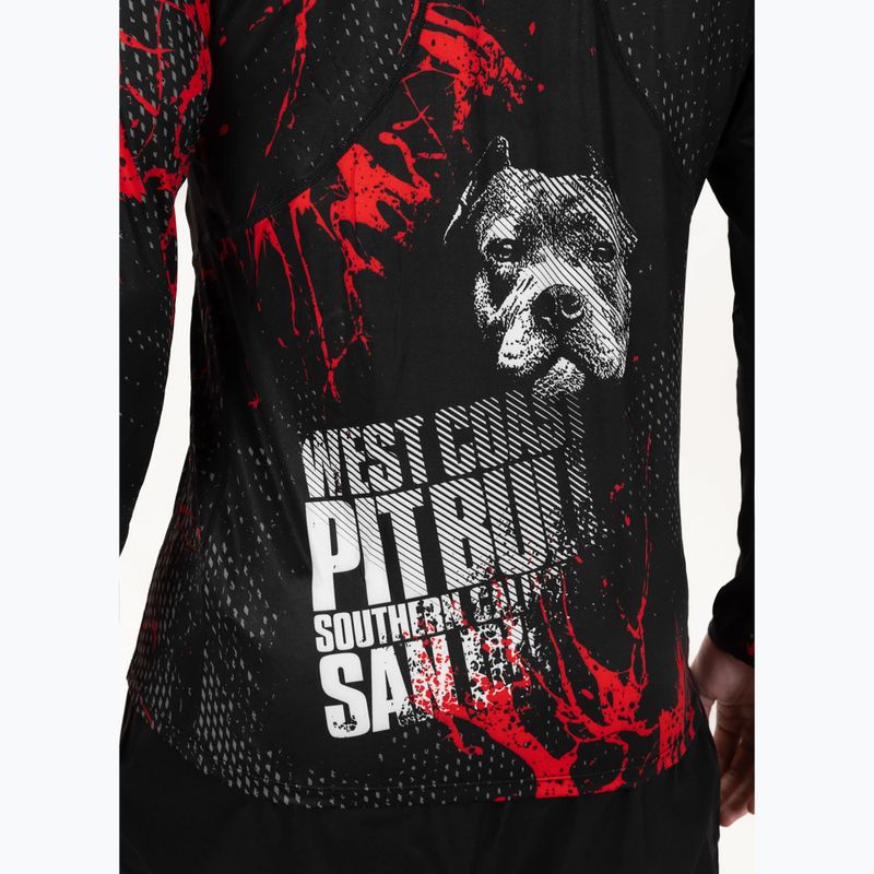 Pánské tréninkové tričko Longsleeve Pitbull Mesh Performance Pro Plus Blood Dog II  black 6