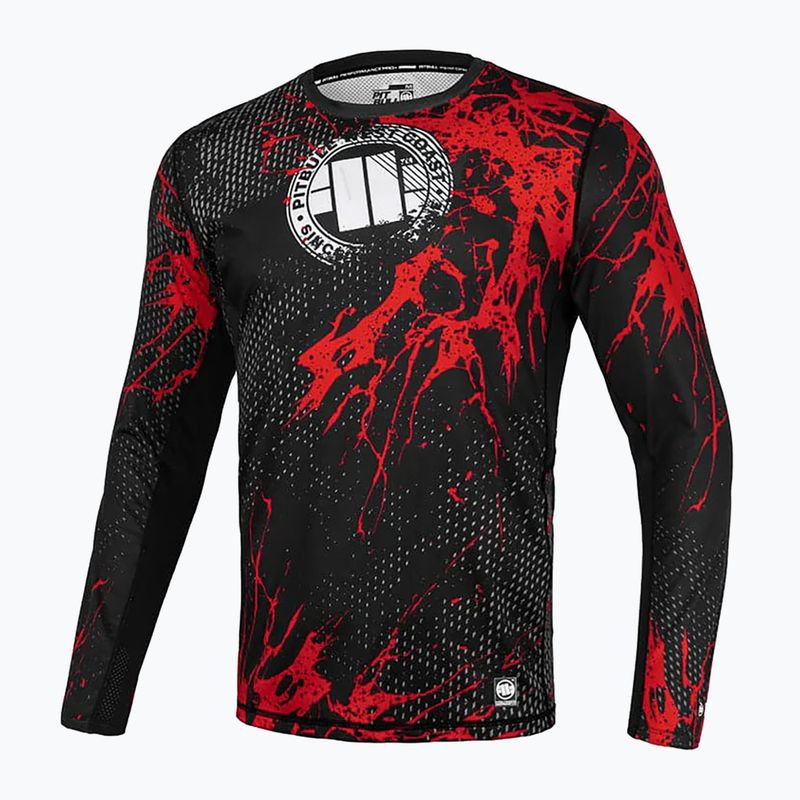 Pánské tréninkové tričko Longsleeve Pitbull Mesh Performance Pro Plus Blood Dog II  black 8