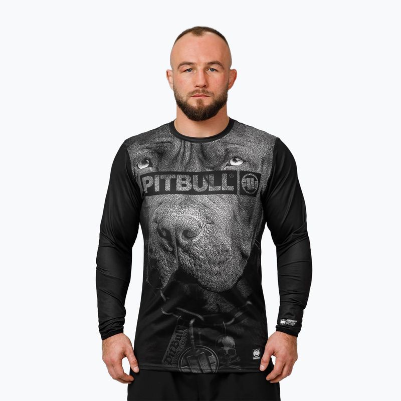 Pánské tréninkové tričko Pitbull Mesh Performance Pro Plus Training Longsleeve Born in 1989 black