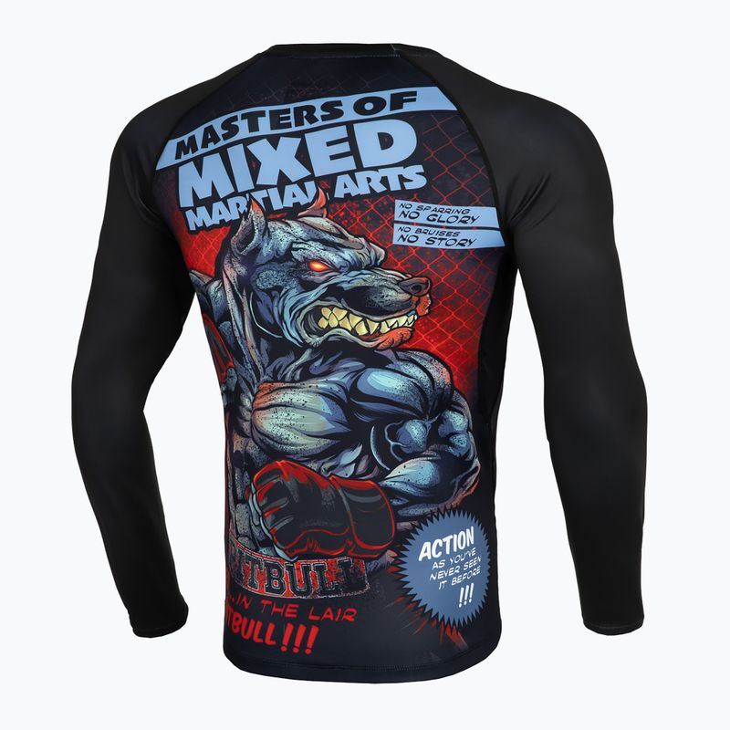 Pánský chránič Rashguard s dlouhým rukávem Pitbull West Coast Masters of MMA Hilltop Rash black 2
