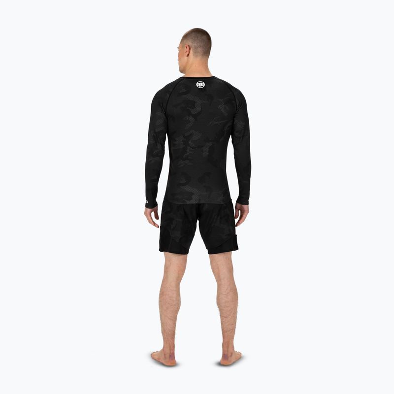 Pánský chránič Rashguard s dlouhým rukávem Pitbull West Coast Net Camo 2 Rash black camo 3