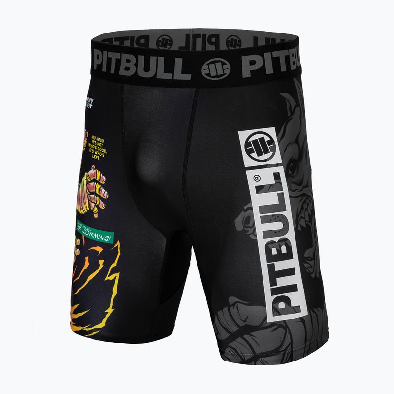 Pánské kompresní šortky Pitbull West Coast Masters of BJJ Hilltop black