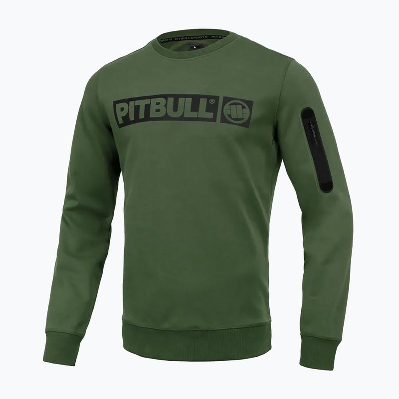 Pánská mikina Pitbull West Coast Beyer Crewneck olivová 5