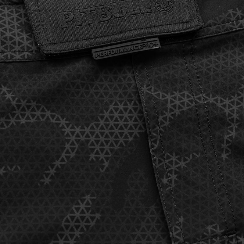 Pánské grapplingové šortky Pitbull West Coast Grappling 3 Net Camo Hilltop 2 black 3