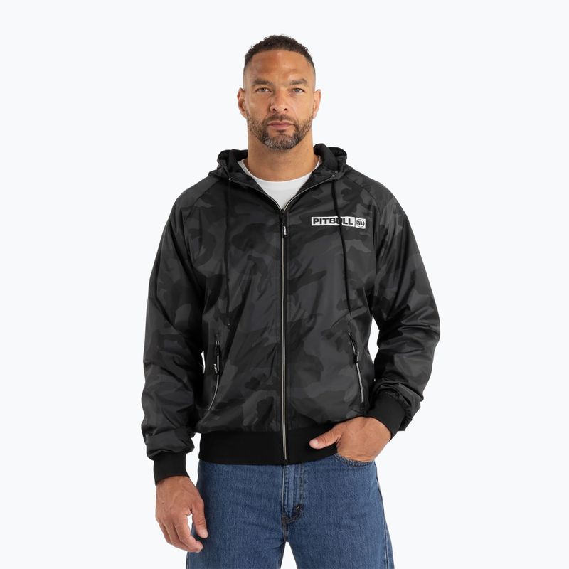 Pánská bunda Pitbull Athletic Hilltop Hooded Nylon black