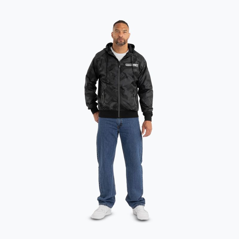 Pánská bunda Pitbull Athletic Hilltop Hooded Nylon black 2