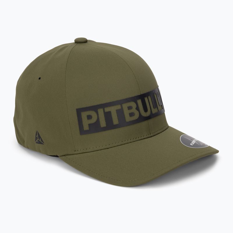 Pánská kšiltovka Pitbull West Coast Full Cap ,,Hilltop" Stretch Fitted olive