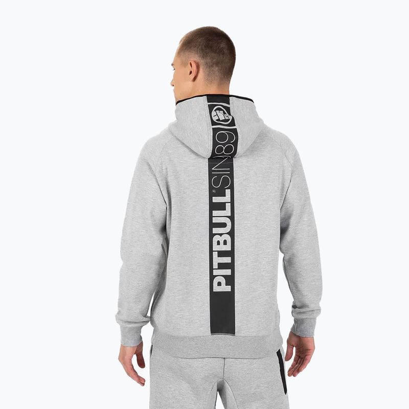 Pánská mikina Pitbull Stafford Hooded grey/melange 3