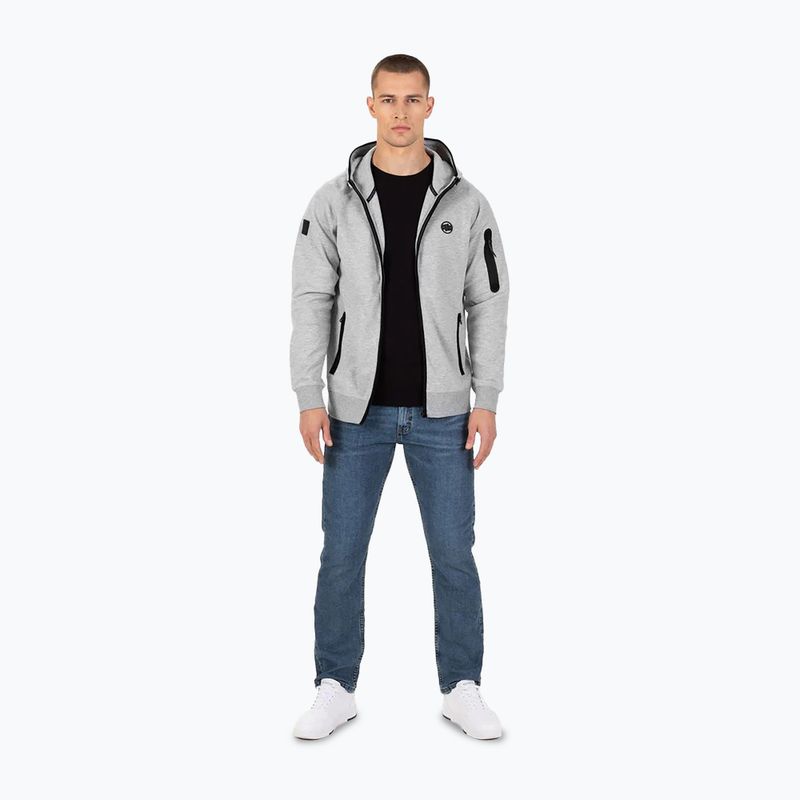 Pánská mikina Pitbull Hermes Hooded Zip grey/melange 2