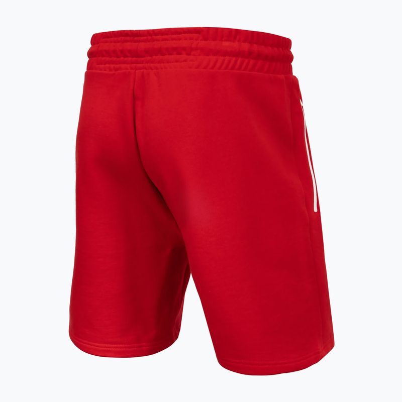 Pánské kalhoty Pitbull West Coast Terry Group Trackshorts red 2