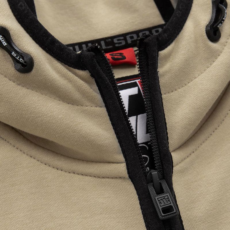 Pánská mikina Pitbull West Coast Fuchsia Hooded Zip sand 3