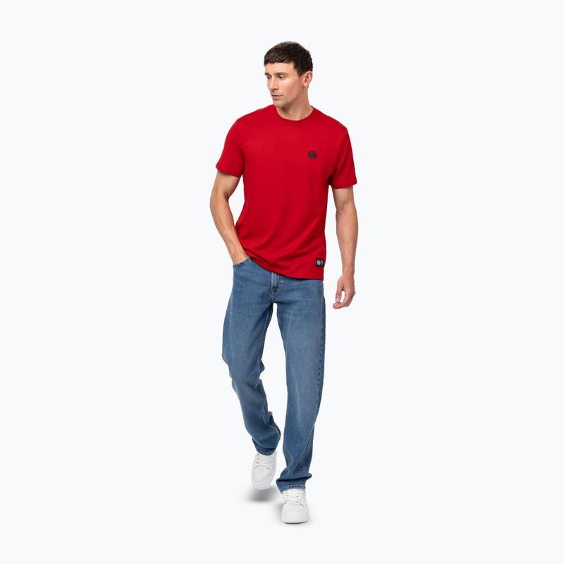 Pánské tričko na lezení Pitbull Small Logo red 2