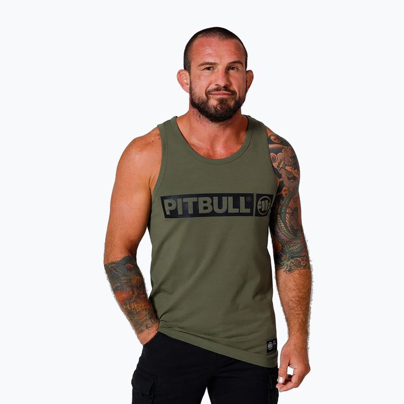 Pánské tričko Pitbull Hilltop Tank Top olive