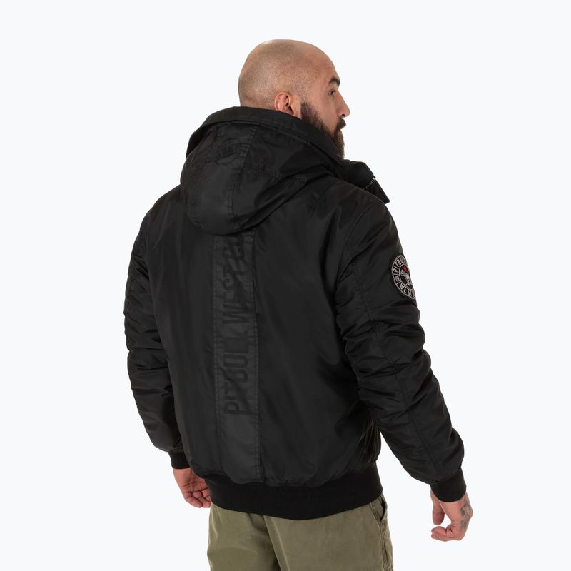 Pánská zimní bunda Pitbull Beejay 2 Hooded Bomber black 3