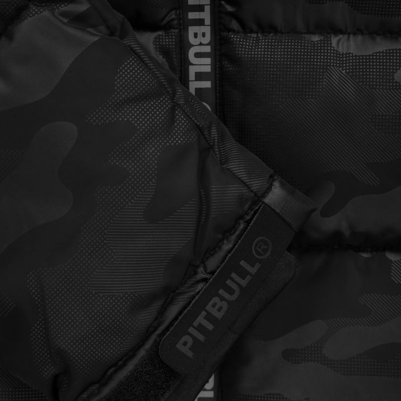Pánská zimní bunda Pitbull Airway 5 s kapucí, celá černá camo 12
