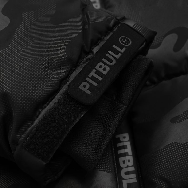 Pánská zimní bunda Pitbull Airway 5 s kapucí, celá černá camo 13