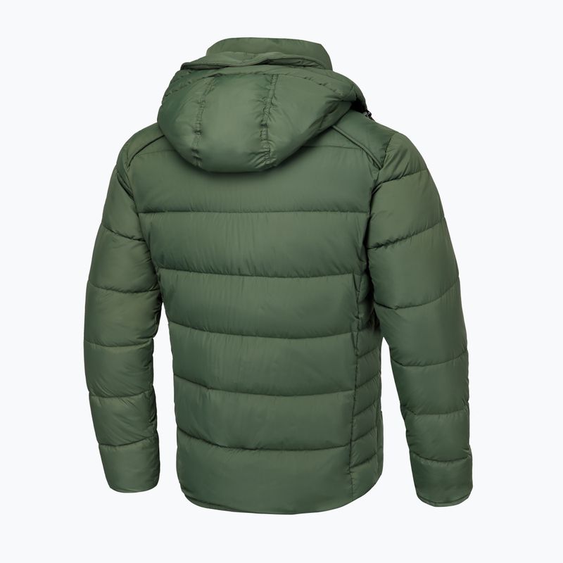 Pitbull West Coast pánská zimní bunda Perseus Hooded Padded olive 4