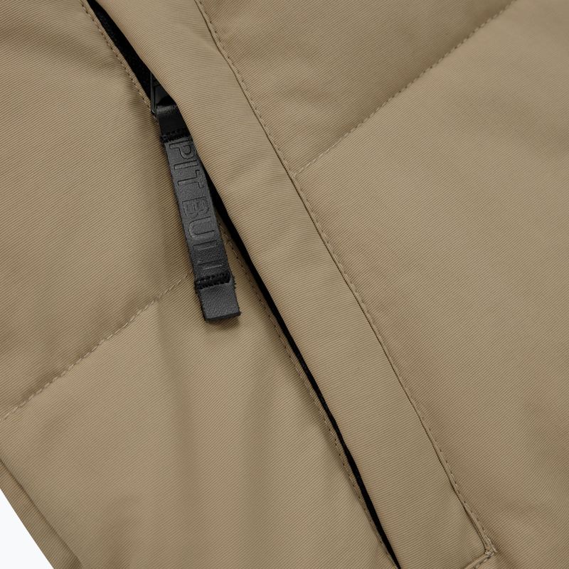 Pitbull West Coast pánská zimní bunda Taurus Hooded dark sand 9