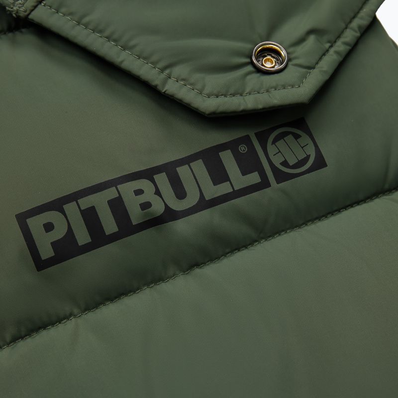 Pitbull West Coast pánská zimní bunda Perseus Hooded Vest olive 7