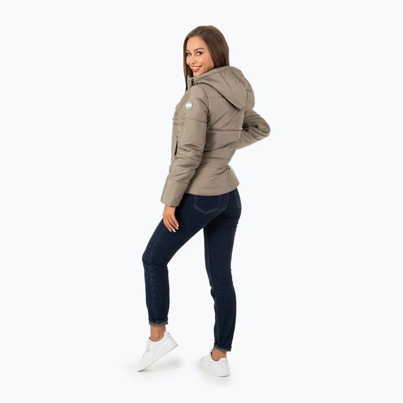 Dámská zimní bunda Pitbull West Coast Jenell Quilted Hooded dark sand 2