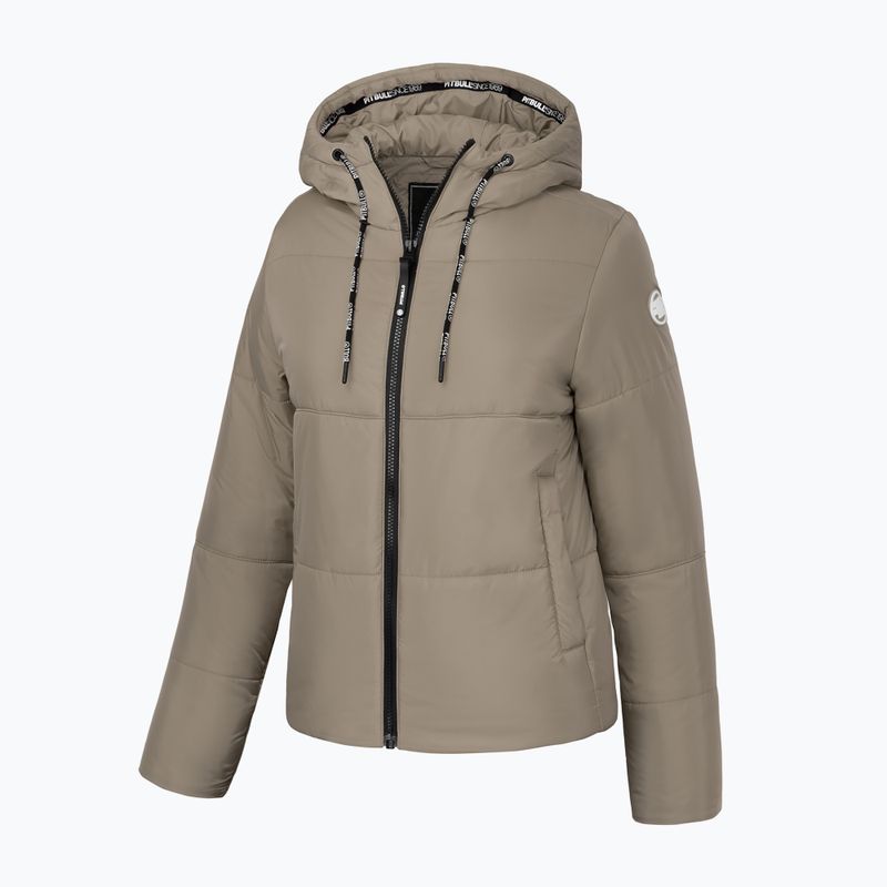 Dámská zimní bunda Pitbull West Coast Jenell Quilted Hooded dark sand 3