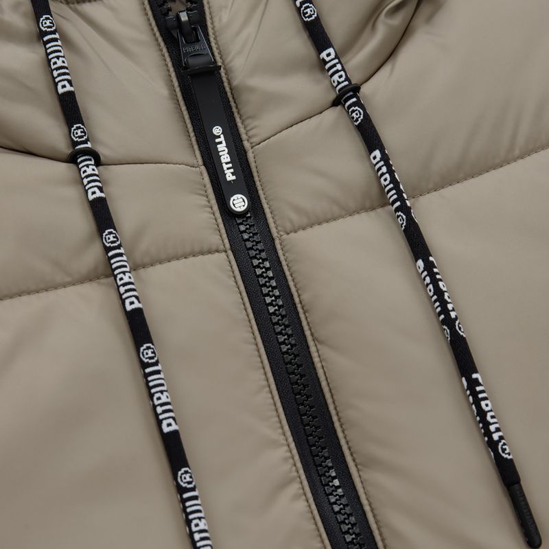 Dámská zimní bunda Pitbull West Coast Jenell Quilted Hooded dark sand 5