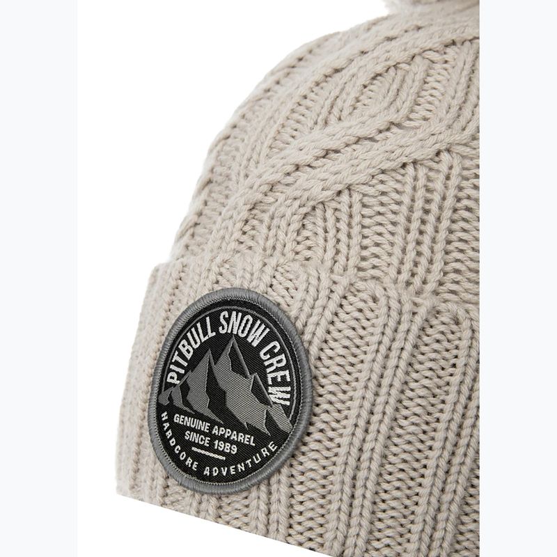 Zimní čepice Pitbull West Coast Beanie Snow Crew sand 3