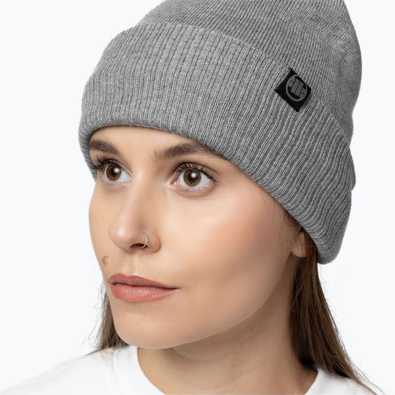 Zimní čepice Pitbull Beanie Small Logo 2 graphite melange 4
