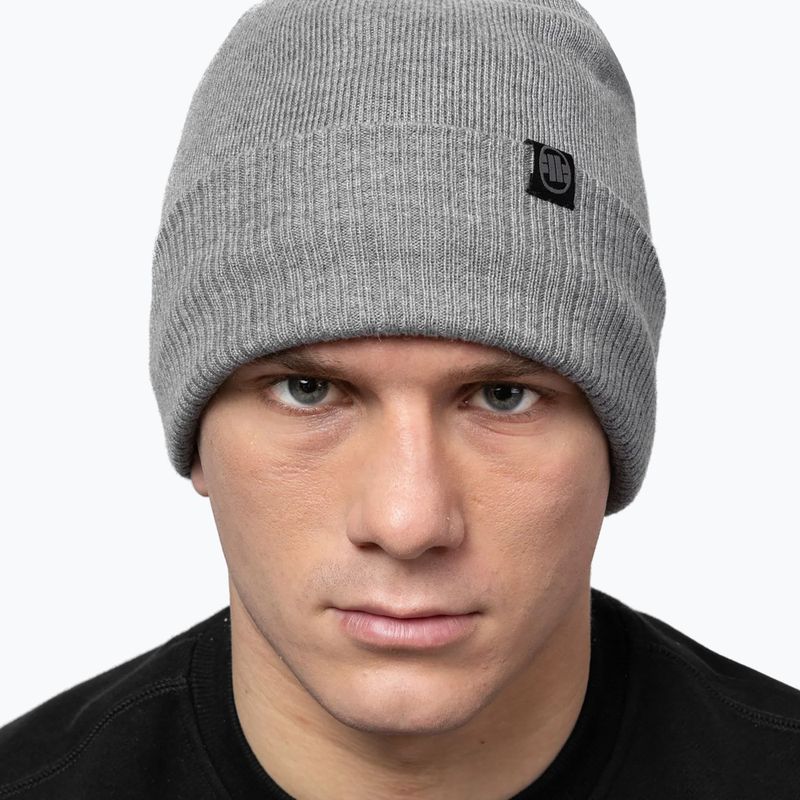 Zimní čepice Pitbull Beanie Small Logo 2 graphite melange 5