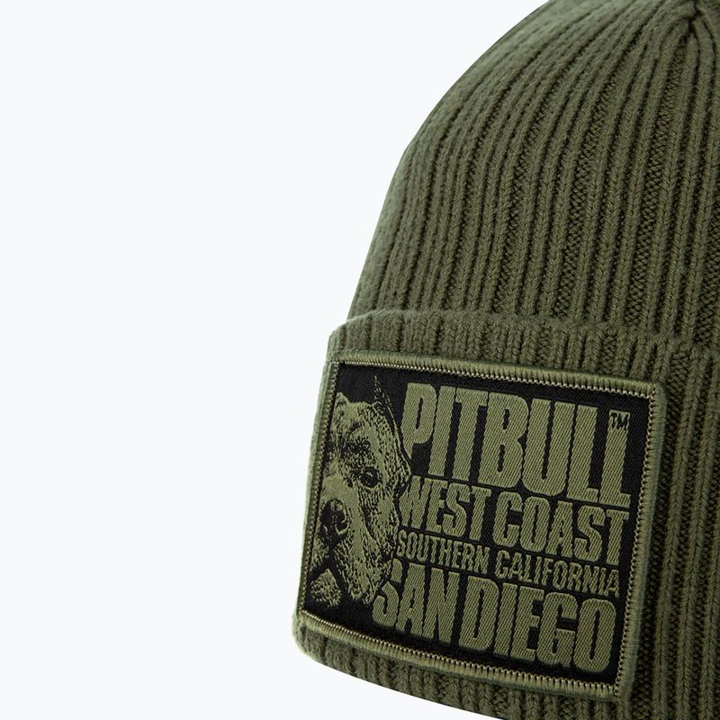 Pánská zimní čepice Pitbull Beanie Silvas Blood Dog olive 3