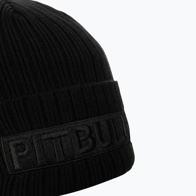 Pánská zimní čepice Pitbull Beanie Silvas Hilltop black/black 3