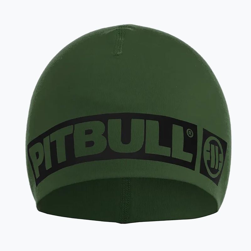 Pitbull West Coast Beanie Hilltop 2 olivová zimní čepice 2