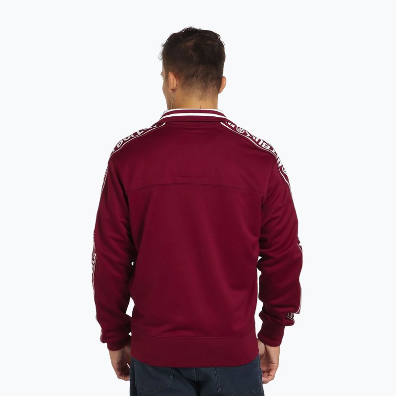 Pánská bunda Pitbull West Coast Trackjacket Tape Logo Terry Group burgundy 3