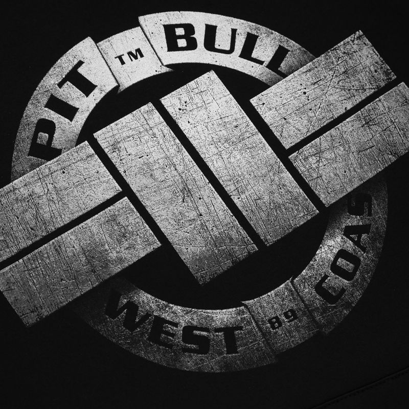 Pánská mikina Pitbull West Coast Steel Logo s kapucí černá 4