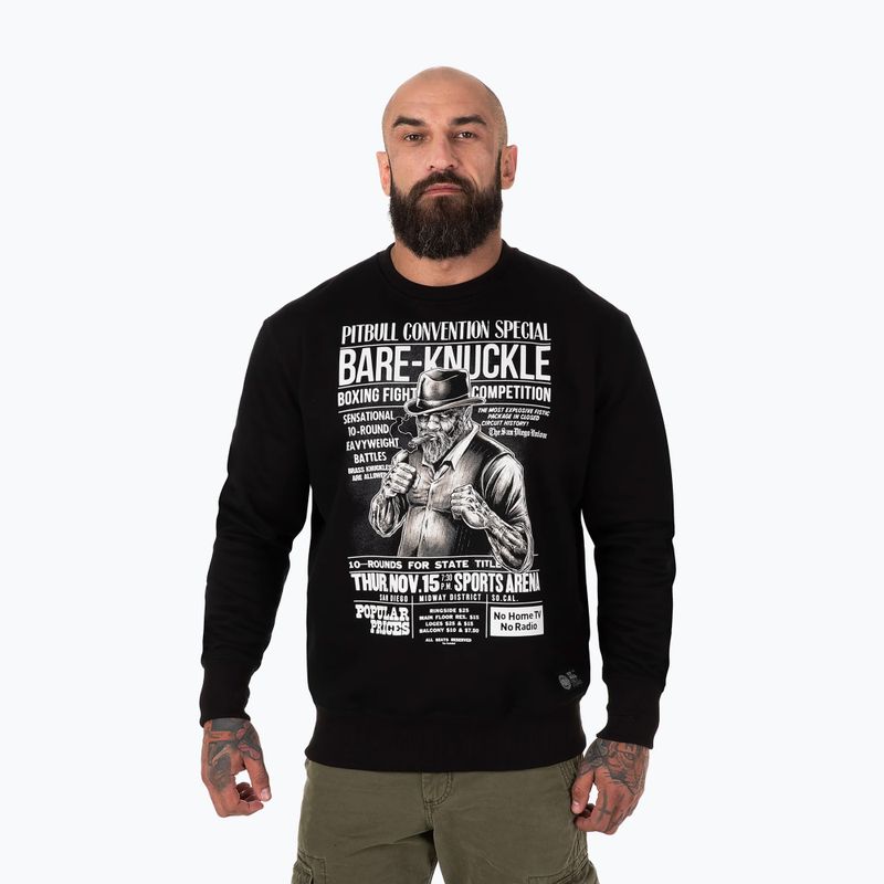 Pitbull West Coast pánská mikina Bare Knuckle Crewneck černá