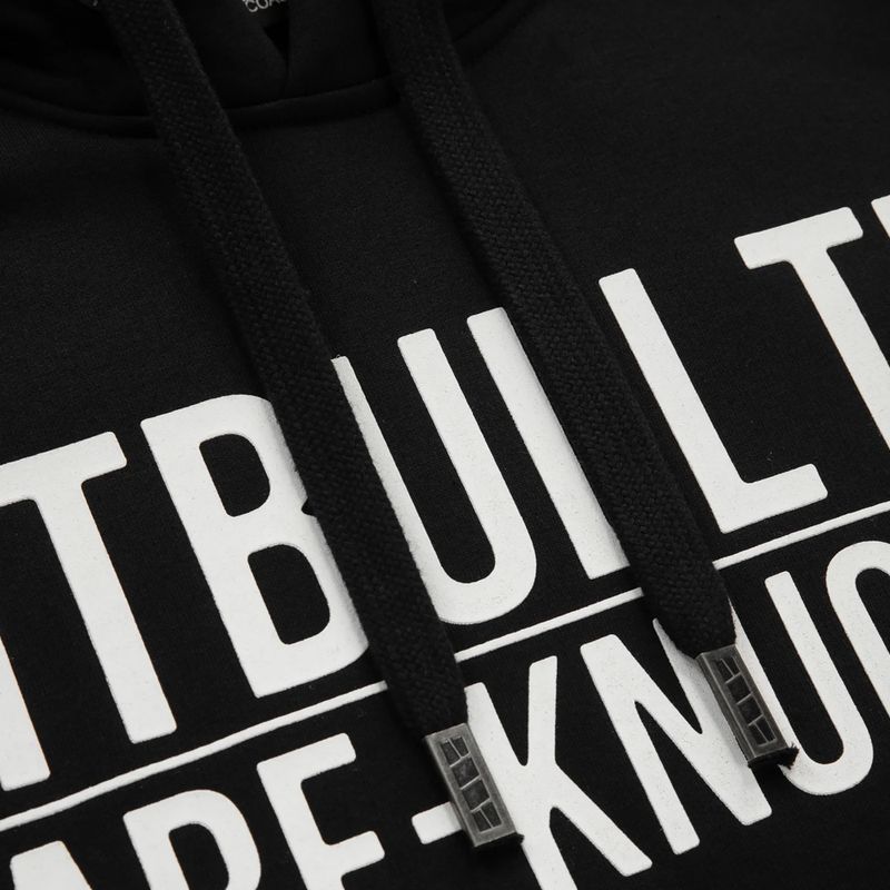 Pánská mikina Pitbull West Coast Bare Knuckle s kapucí černá 3