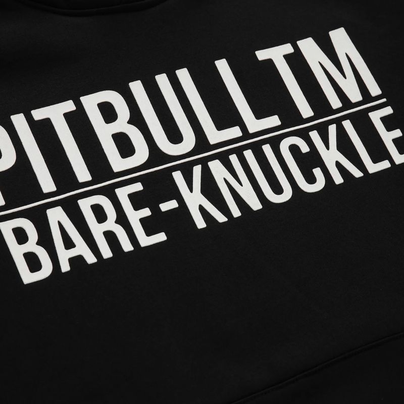 Pánská mikina Pitbull West Coast Bare Knuckle s kapucí černá 4